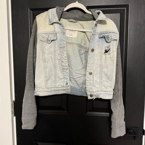 Hollister Denim and Gray Jacket